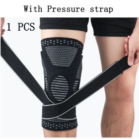Bandage silicon Knit Kneepad (Color: BLACK)