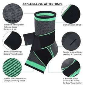 Bandage Knit Ankle Brace (Color: BLACK)